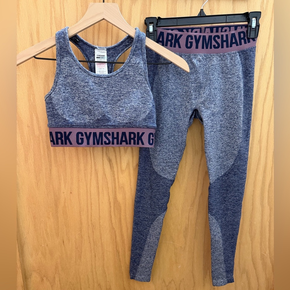 Gymshark Blue and Purple Activewear Set